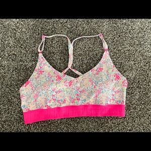 VS Pink Vibrant Floral Sports Bra Size M